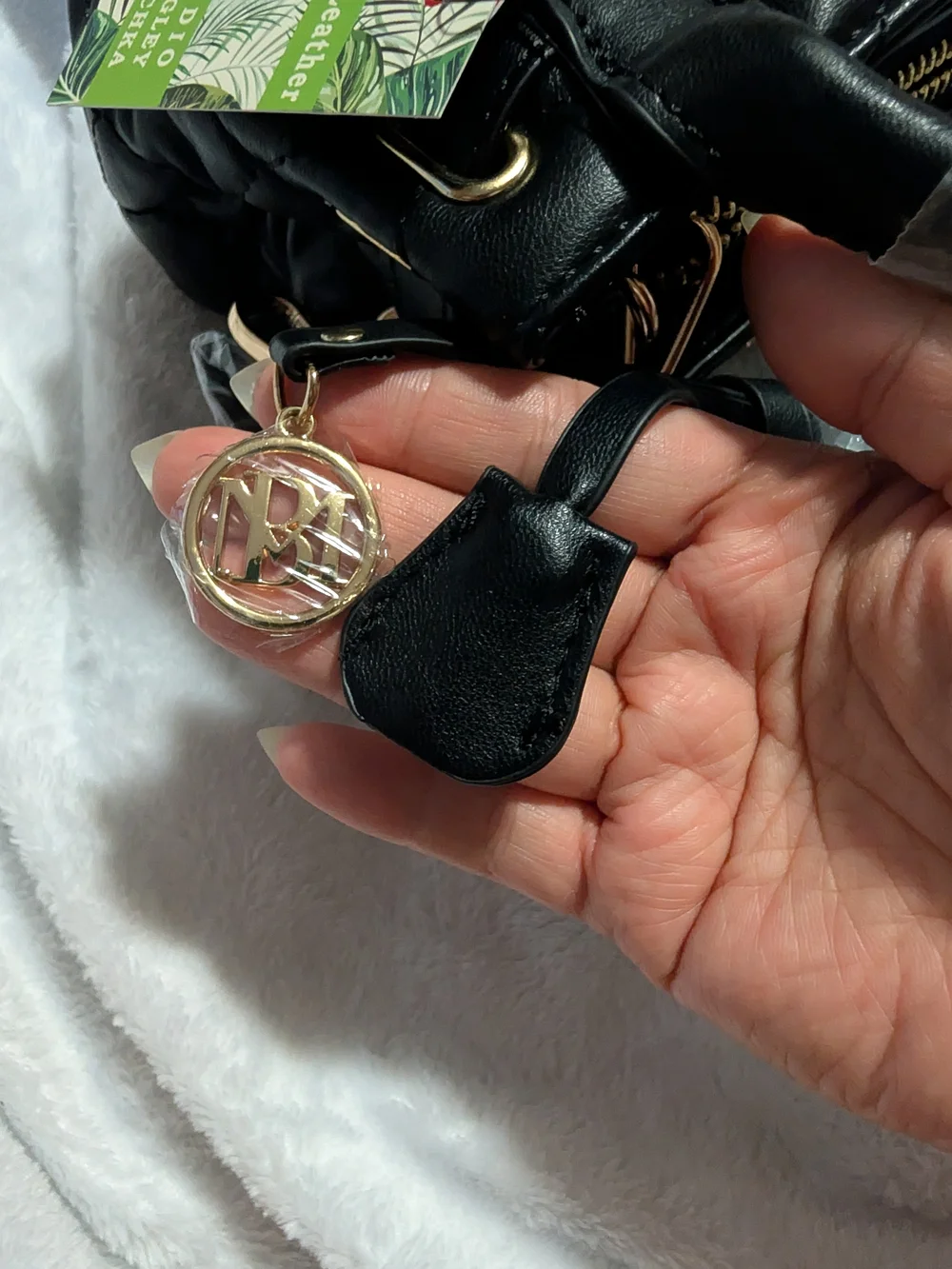 Badgley Mischka Mini Diamond Quilted Tote Bag